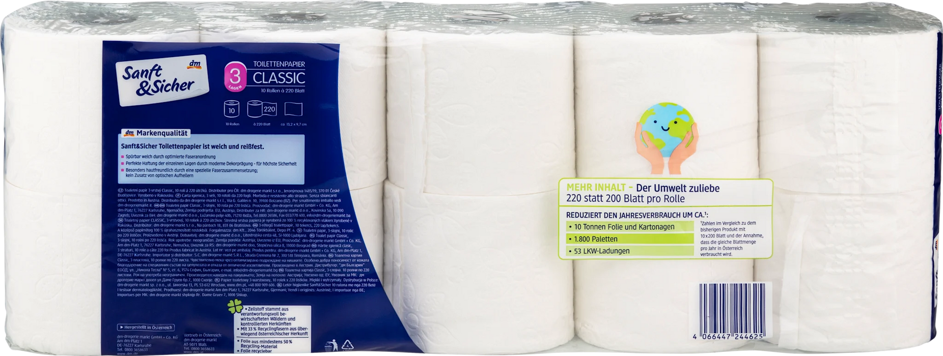 Тоалетна хартия Classic, 3 пластова, 10 бр
