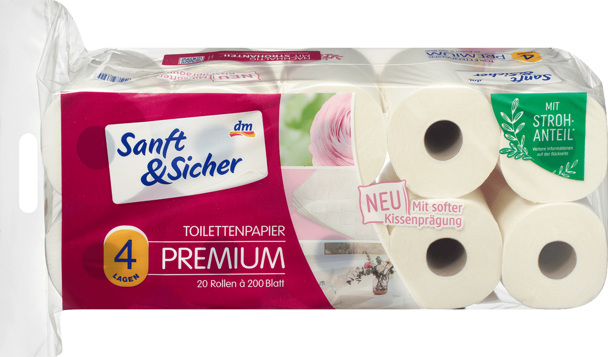 Тоалетна хартия Premium, 200 къса, 20 бр