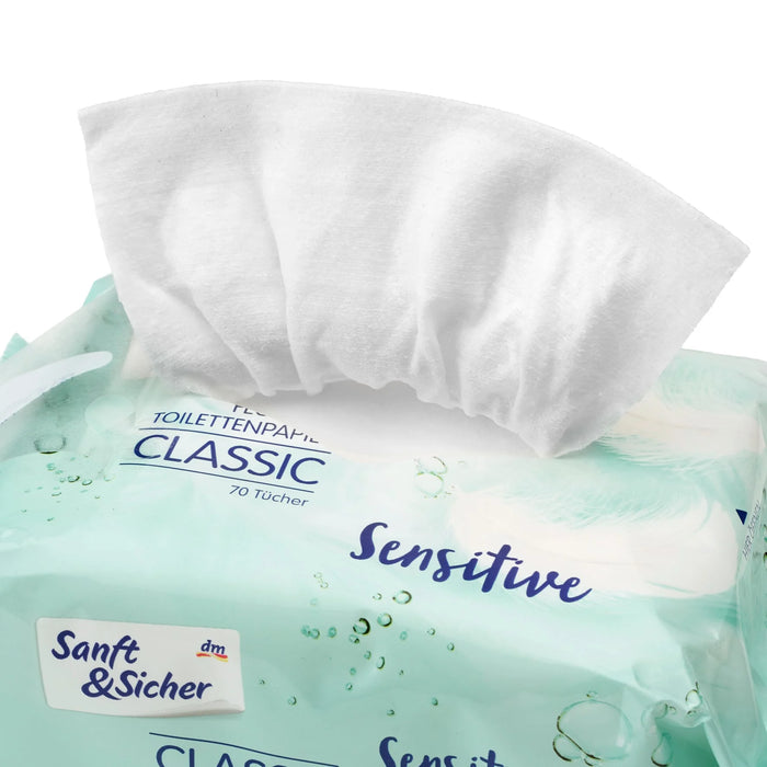 Влажна тоалетна хартия Classic Sensitive, 140 бр
