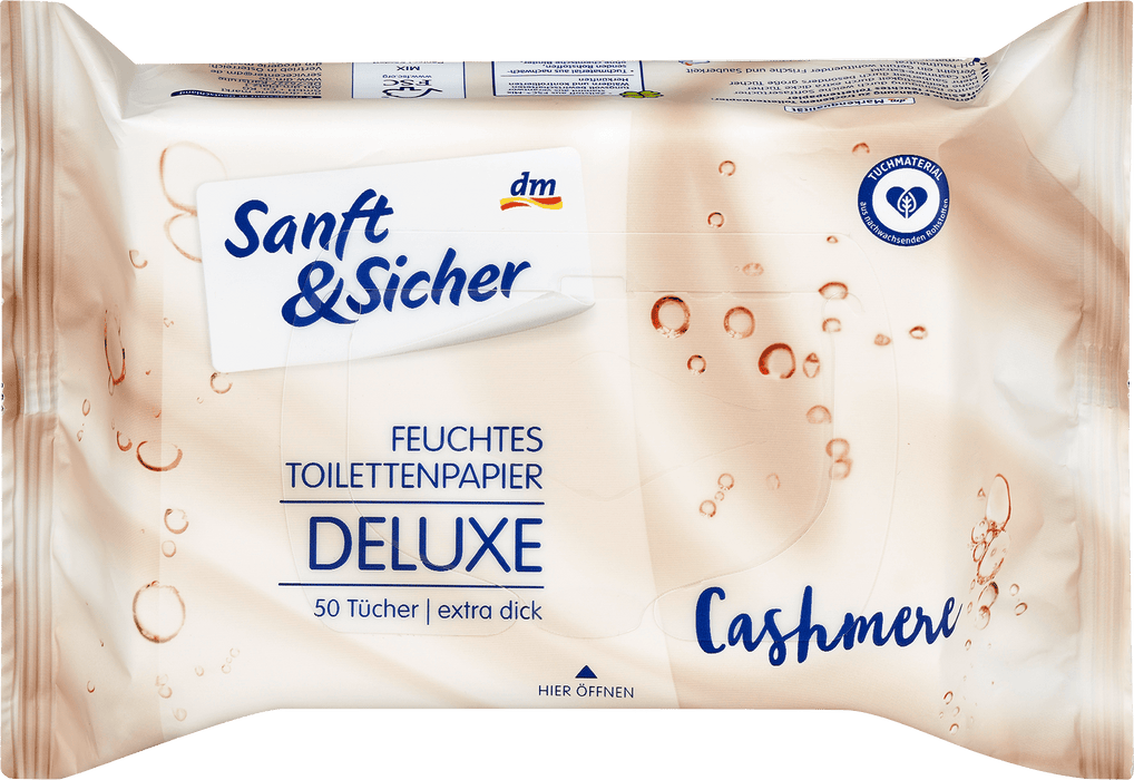 Влажна тоалетна хартия Deluxe Кашмир, 50 бр