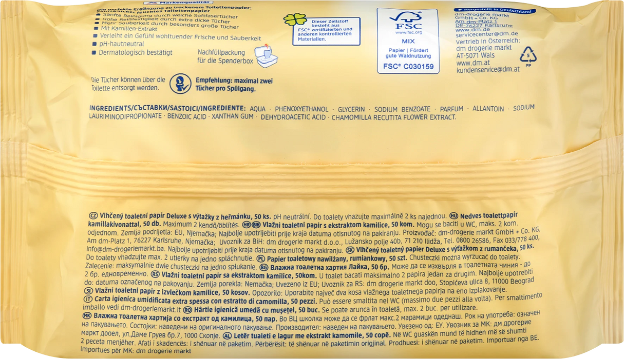 Влажна тоалетна хартия Deluxe Лайка, 100 бр