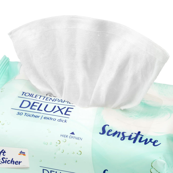 Влажна тоалетна хартия Deluxe Sensitive, 50 бр