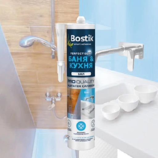 САНИТАРЕН СИЛИКОН Баня&Кухня БЯЛ BOSTIK