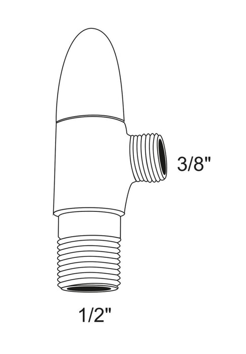 КЕРАМИЧЕН ЪГЛОВ КРАН С РОЗЕТКА 1/2х3/8