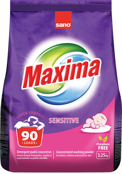 Прах за пране Sensitive, 90 пранета, 3,25 kg
