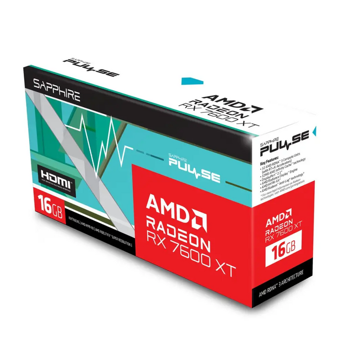 Sapphire PULSE Radeon RX 7600 XT AMD 16 GB GDDR6