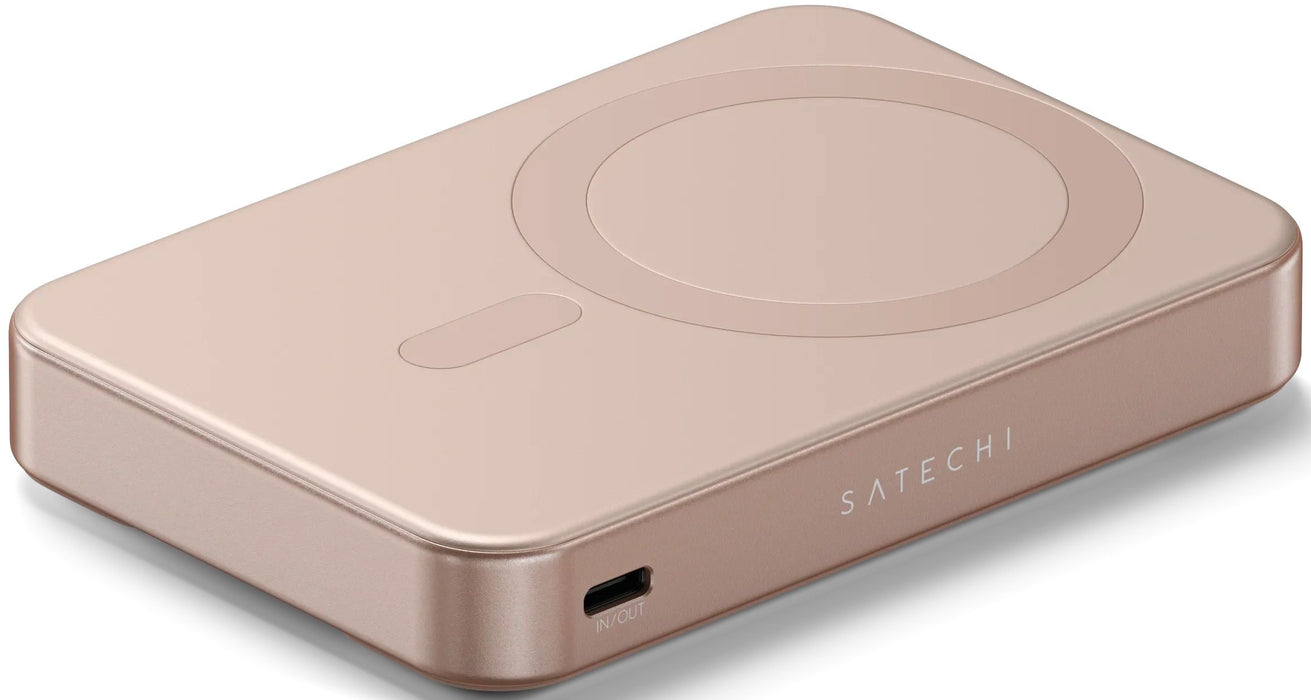 Портативна батерия Satechi - Qi2 10K Magnetic, 10000 mAh, Desert Rose