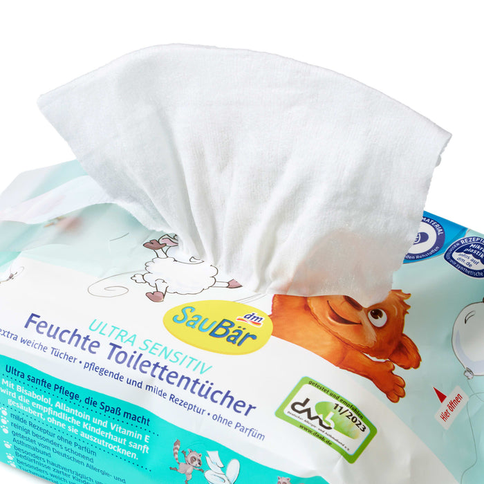 Влажни тоалетни кърпички Ultra Sensitiv, 2 пакета, 120 бр