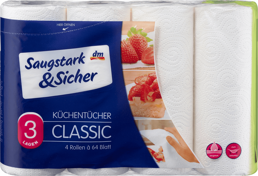 Кухненска ролка Classic, 3-пластова, 4 бр