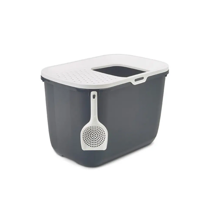 SAVIC HOP Антрацит с бял капак – Поставка за котешка