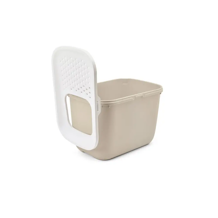 SAVIC HOP Coffee Brown с бял капак – Тава за котешка