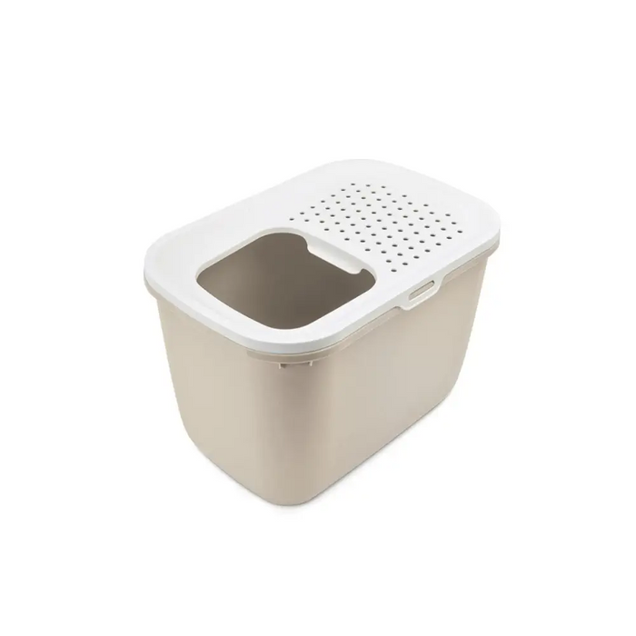 SAVIC HOP Coffee Brown с бял капак – Тава за котешка