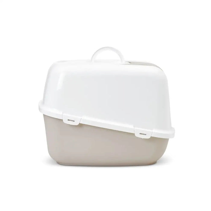 SAVIC Nestor Jumbo White Coffee covered cat litter box