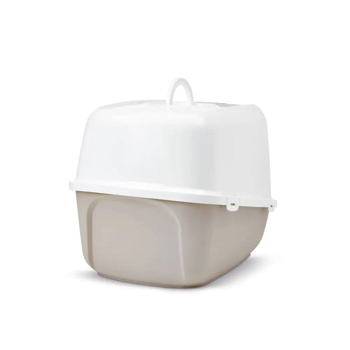 SAVIC Nestor Jumbo White Coffee covered cat litter box