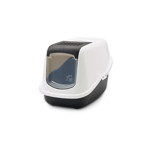SAVIC Nestor White-Black - Покрита котешка тоалетна