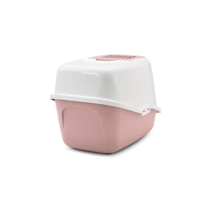 SAVIC Nestor White-Pink - Покрита котешка тоалетна