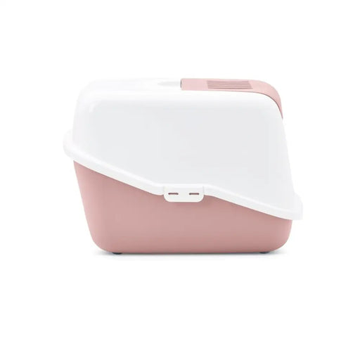 SAVIC Nestor White-Pink - Покрита котешка тоалетна