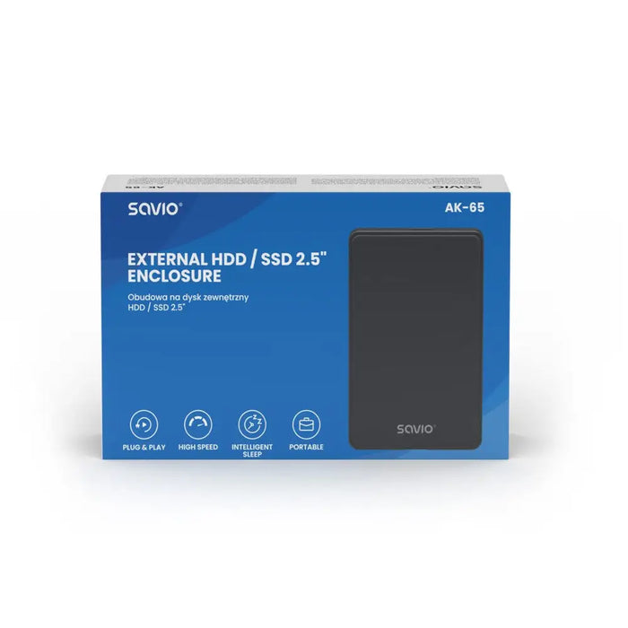 Savio 2.5’’ външен HDD/SDD корпус USB 3.0 AK-65