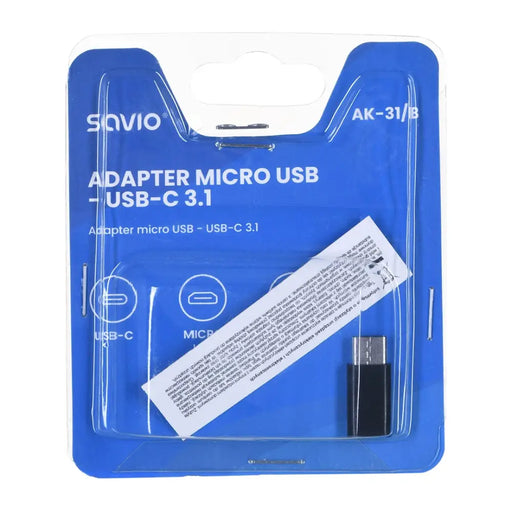 Savio AK 31 / B кабелен интерфейс/адаптер за пола Micro USB