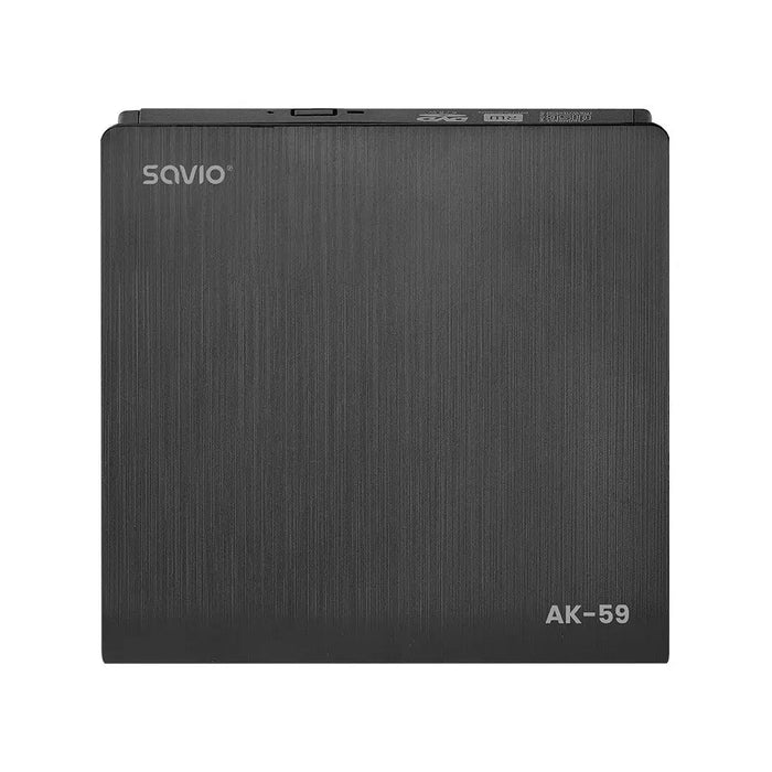 SAVIO AK-59 Външен тънък CD/DVD рекордер R/RW - USB-C/USB-A