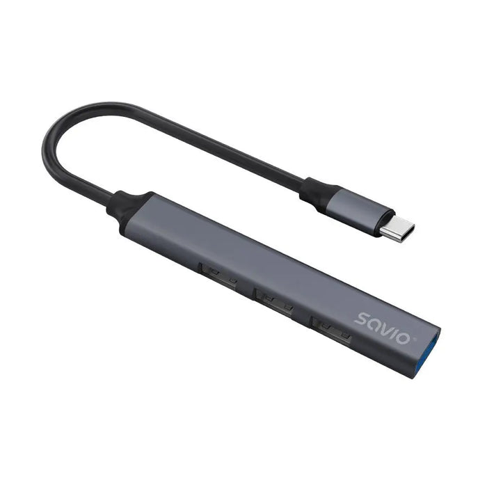 SAVIO AK-71 USB-C хъб - 3 x USB-A 2.0 1 x USB-A 3.0 4-в-1 5