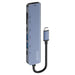 Savio AK-82 интерфейсен хъб USB Type-C 5000 Mbit/s Черен