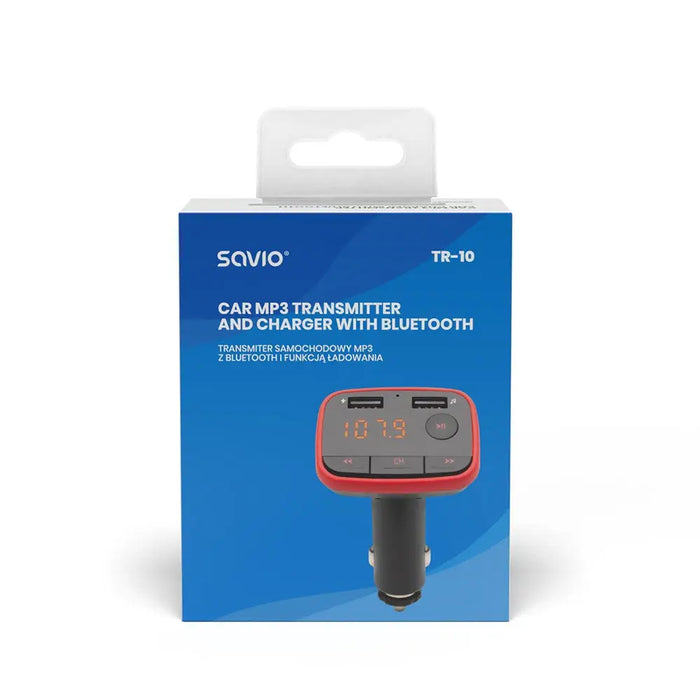 Savio Bluetooth FM трансмитер TR-10 87.6 - 107.9 MHz черен
