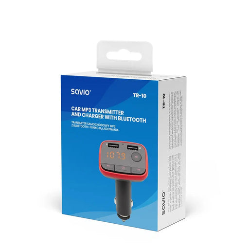 Savio Bluetooth FM трансмитер TR-10 87.6 - 107.9 MHz черен