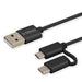 Savio CL-128 USB кабел USB 2.0 1 m USB A USB C/Micro-USB A