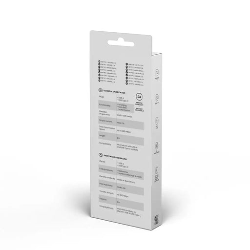 Savio CL-129 USB кабел 2 м USB 2.0 USB A USB C Черен