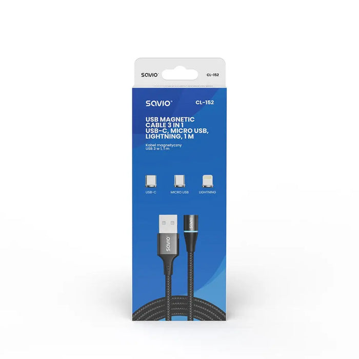 Savio CL-152 USB кабел 1 m USB 2.0 USB C Micro USB