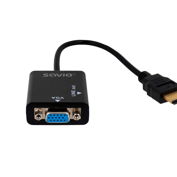 Savio CL-23 адаптер за видео кабел 0,5 м VGA (D-Sub) HDMI