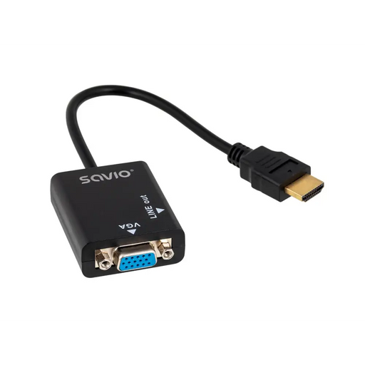 Savio CL-23 адаптер за видео кабел 0,5 м VGA (D-Sub) HDMI