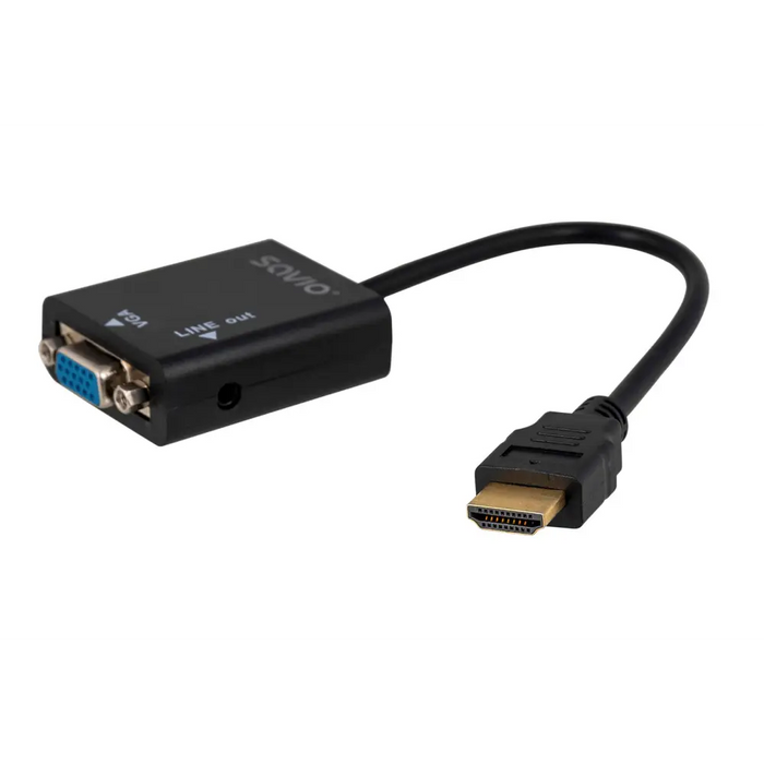 Savio CL-23 адаптер за видео кабел 0,5 м VGA (D-Sub) HDMI