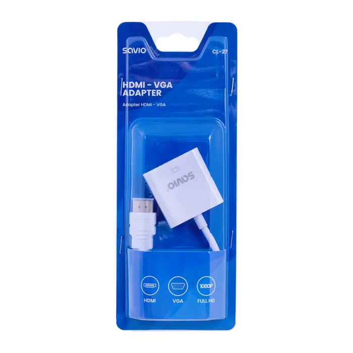 Savio CL-27 адаптер за видео кабел 0,2 м VGA (D-Sub) HDMI