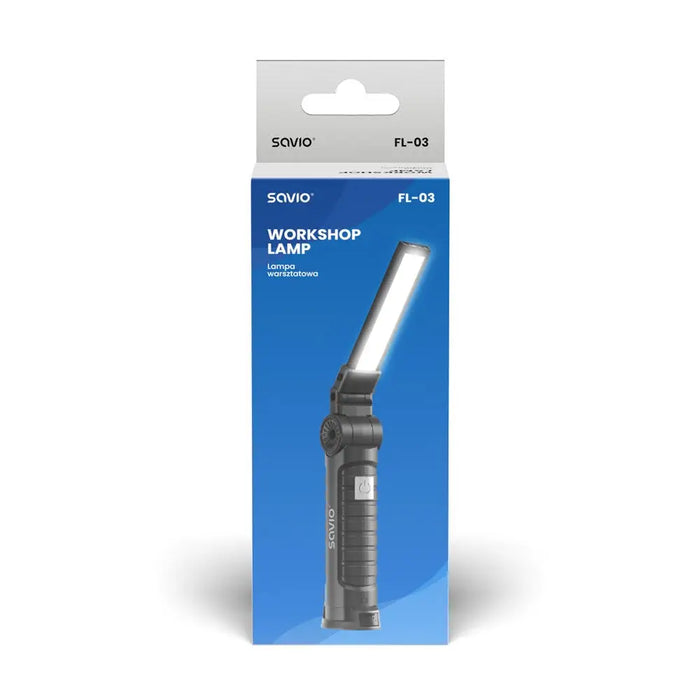 Savio FL-03 COB LED 3W акумулаторна лампа за работилница