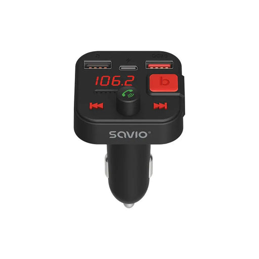 SAVIO FM предавател Bluetooth 5.3 QC 3.0 зарядно LED