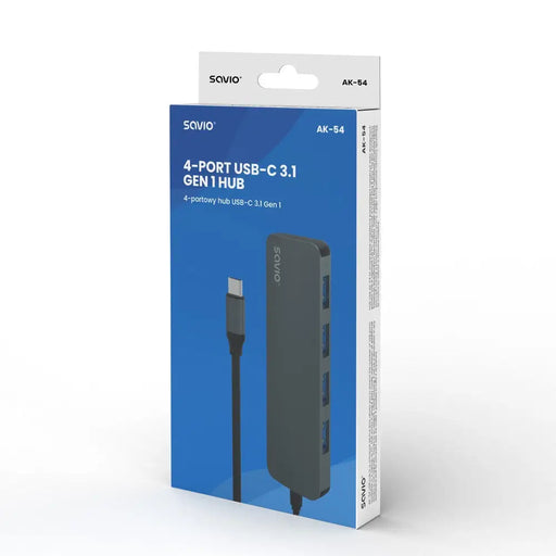 SAVIO Hub USB C 4 x USB A AK 54