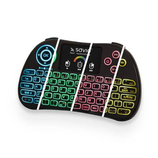 SAVIO KW-03 Светеща безжична мини клавиатура RGB TV Box