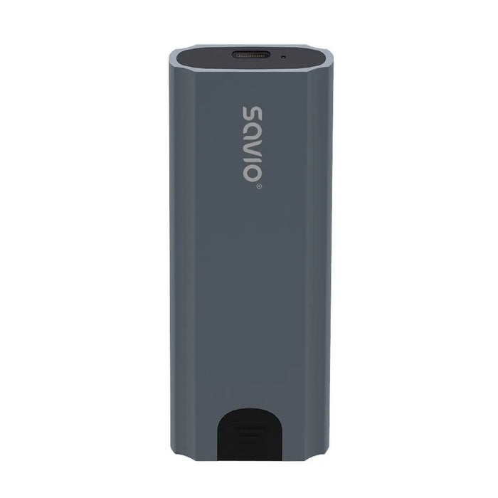 Savio M.2 SSD NVMe външен дисков корпус USB C 3.1 AK 67 сив