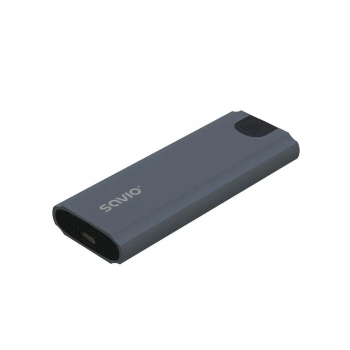 Savio M.2 SSD NVMe външен дисков корпус USB C 3.1 AK 67 сив