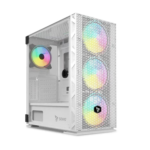 SAVIO Raptor White X1 ARGB Glass/Mesh Бяла компютърна кутия