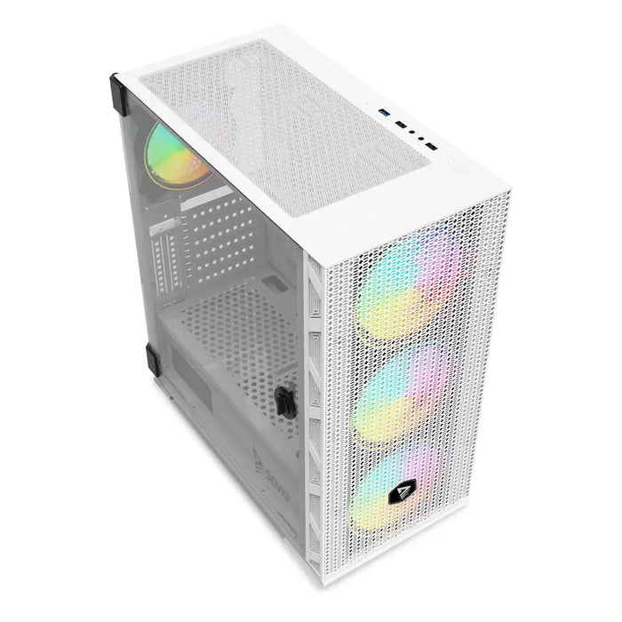 SAVIO Raptor White X1 ARGB Glass/Mesh Бяла компютърна кутия
