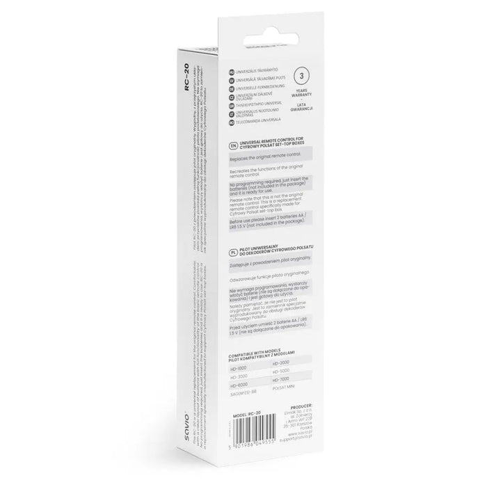 Savio RC-20 дистанционно управление IR Wireless DTV TV