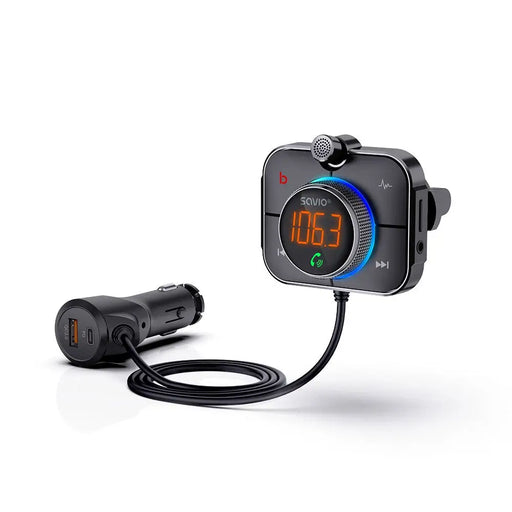 Savio TR-14 Трансмитер FM с Bluetooth и ładowarką PD 87.6