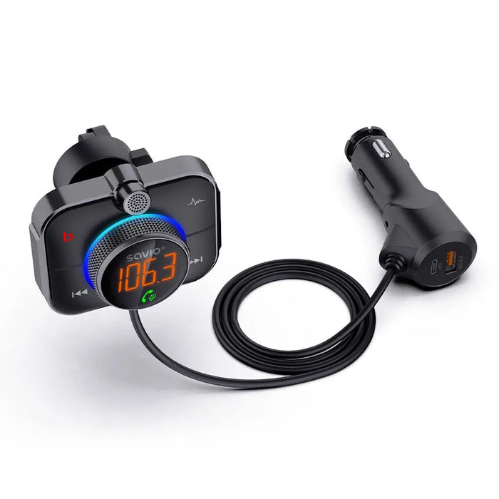 Savio TR-14 Трансмитер FM с Bluetooth и ładowarką PD 87.6