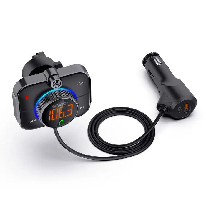 Savio TR-14 Трансмитер FM с Bluetooth и ładowarką PD 87.6
