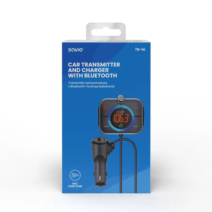 Savio TR-14 Трансмитер FM с Bluetooth и ładowarką PD 87.6