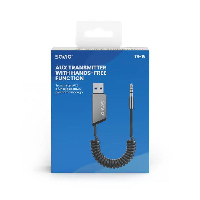 Savio TR-16 Transmitter AUX адаптер с функция за свободни