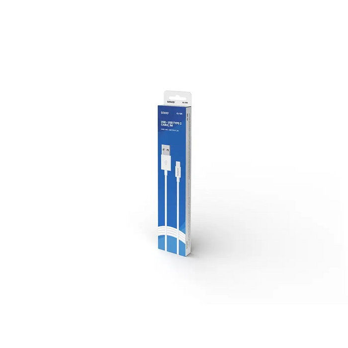 Savio USB – USB тип C кабел 5A 1m CL-126 Бял